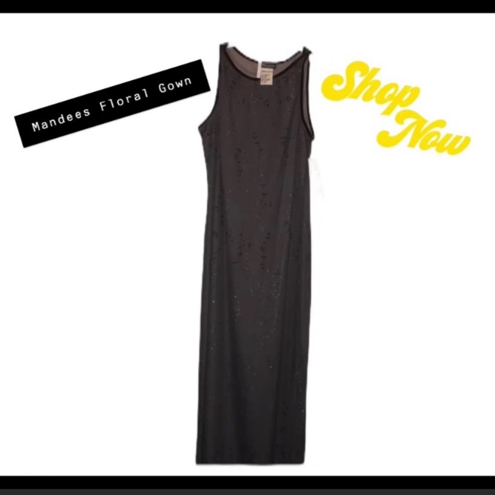 Mandees/ Floral Sequined Gown